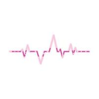 roze hartslag op monitor logo pictogram symbool zakelijke gezondheid vector