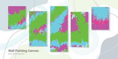 muurschildering canvas borstel kunst achtergrond vector