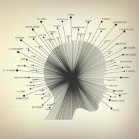 digitaal hoofddiagram vector