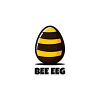schattig ei bijen logo vector