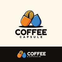 koffie capsule logo kunst vector