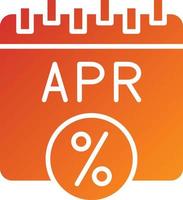 pictogramstijl jaarlijks percentage vector