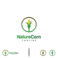 maïs logo ontwerp pictogrammalplaatje, maïs boom logo modern vector
