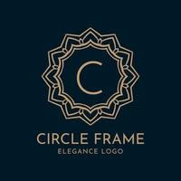 letter c cirkelframe elegantie vector logo ontwerp