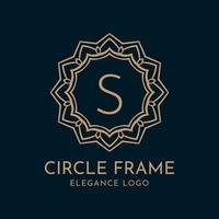 letter s cirkel frame elegantie vector logo ontwerp