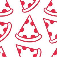 voedsel pizza patroon vectorillustratie, voor achtergrond, textiel, enz vector