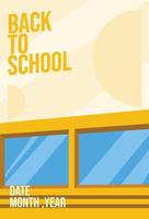 terug naar school banner illustratie vector