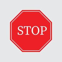 rood stopbord vector verkeersveiligheid symbool