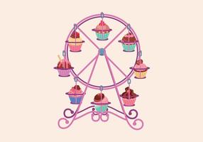 Cupcake stand vector