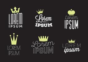 Typografische Vector Achtergrond Met Kroon Logo