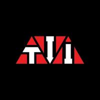 tii driehoek brief logo ontwerp met driehoekige vorm. tii driehoek logo ontwerp monogram. tii driehoek vector logo sjabloon met rode kleur. tii driehoekig logo eenvoudig, elegant en luxueus logo. tii