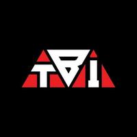 tbi driehoek brief logo ontwerp met driehoekige vorm. tbi driehoek logo ontwerp monogram. tbi driehoek vector logo sjabloon met rode kleur. tbi driehoekig logo eenvoudig, elegant en luxueus logo. tbi