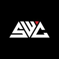 swc driehoek brief logo ontwerp met driehoekige vorm. SWC driehoek logo ontwerp monogram. SWC driehoek vector logo sjabloon met rode kleur. swc driehoekig logo eenvoudig, elegant en luxueus logo. swc