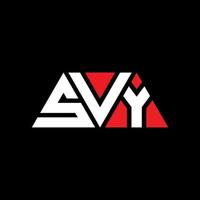 svy driehoek brief logo ontwerp met driehoekige vorm. svy driehoek logo ontwerp monogram. svy driehoek vector logo sjabloon met rode kleur. svy driehoekig logo eenvoudig, elegant en luxueus logo. svy