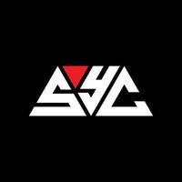 syc driehoek brief logo ontwerp met driehoekige vorm. syc driehoek logo ontwerp monogram. syc driehoek vector logo sjabloon met rode kleur. syc driehoekig logo eenvoudig, elegant en luxueus logo. syc