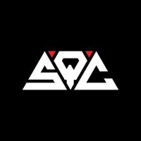 sqc driehoek brief logo ontwerp met driehoekige vorm. sqc driehoek logo ontwerp monogram. sqc driehoek vector logo sjabloon met rode kleur. sqc driehoekig logo eenvoudig, elegant en luxueus logo. sqc