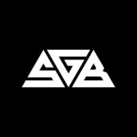 sgb driehoek brief logo ontwerp met driehoekige vorm. sgb driehoek logo ontwerp monogram. sgb driehoek vector logo sjabloon met rode kleur. sgb driehoekig logo eenvoudig, elegant en luxueus logo. sgb
