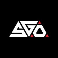 sgo driehoek brief logo ontwerp met driehoekige vorm. sgo driehoek logo ontwerp monogram. sgo driehoek vector logo sjabloon met rode kleur. sgo driehoekig logo eenvoudig, elegant en luxueus logo. sgo