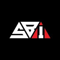 sbi driehoek brief logo ontwerp met driehoekige vorm. sbi driehoek logo ontwerp monogram. sbi driehoek vector logo sjabloon met rode kleur. sbi driehoekig logo eenvoudig, elegant en luxueus logo. sbi