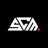 scm driehoek brief logo ontwerp met driehoekige vorm. scm driehoek logo ontwerp monogram. scm driehoek vector logo sjabloon met rode kleur. scm driehoekig logo eenvoudig, elegant en luxueus logo. scm