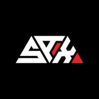 sax driehoek brief logo ontwerp met driehoekige vorm. sax driehoek logo ontwerp monogram. sax driehoek vector logo sjabloon met rode kleur. sax driehoekig logo eenvoudig, elegant en luxueus logo. saxofoon