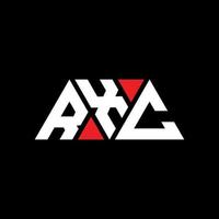 rxc driehoek brief logo ontwerp met driehoekige vorm. rxc driehoek logo ontwerp monogram. rxc driehoek vector logo sjabloon met rode kleur. rxc driehoekig logo eenvoudig, elegant en luxueus logo. rxc