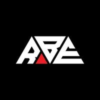 rbe driehoek brief logo ontwerp met driehoekige vorm. rbe driehoek logo ontwerp monogram. rbe driehoek vector logo sjabloon met rode kleur. rbe driehoekig logo eenvoudig, elegant en luxueus logo. rbe