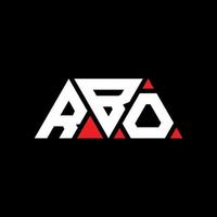 rbo driehoek brief logo ontwerp met driehoekige vorm. rbo driehoek logo ontwerp monogram. rbo driehoek vector logo sjabloon met rode kleur. rbo driehoekig logo eenvoudig, elegant en luxueus logo. rbo