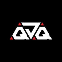 qjq driehoek brief logo ontwerp met driehoekige vorm. qjq driehoek logo ontwerp monogram. qjq driehoek vector logo sjabloon met rode kleur. qjq driehoekig logo eenvoudig, elegant en luxueus logo. qjq