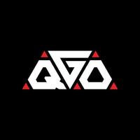 qgo driehoek brief logo ontwerp met driehoekige vorm. qgo driehoek logo ontwerp monogram. qgo driehoek vector logo sjabloon met rode kleur. qgo driehoekig logo eenvoudig, elegant en luxueus logo. qgo