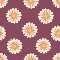 zomer naadloos patroon met madeliefjebloemen in 1960-stijl. vector