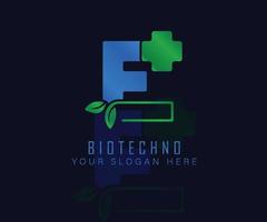 biotech-logo met kruidenblad letter e. kruiden logo vector sjabloon. medisch kruidenlogo.