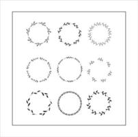 bloemen frame cirkel vector