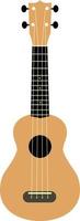 bruine hawaiiaanse gitaar geïsoleerd op een witte achtergrond. ukelele pictogram. ukelele symbool. Hawaï nationaal muziekinstrument. vector