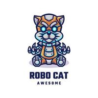 illustratie vectorafbeelding van robo kat, goed voor logo-ontwerp vector