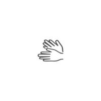 hand pictogram vector illustratie logo ontwerpelement