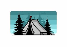 grote camping tent illustratie ontwerp vector