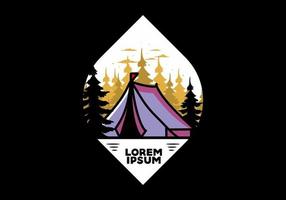 grote camping tent illustratie ontwerp vector