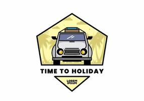 vakantie in auto afbeelding ontwerp vector