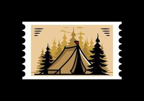 grote camping tent illustratie ontwerp vector