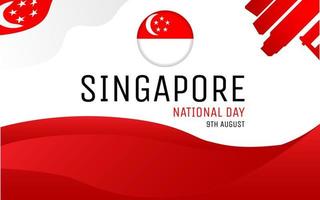 sjabloon voor spandoek van singapore onafhankelijkheidsdag vector