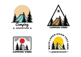 grote camping tent illustratie ontwerp vector