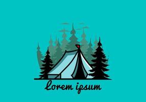 grote camping tent illustratie ontwerp vector