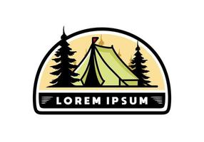 grote camping tent illustratie ontwerp vector