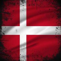 abstracte Denemarken vlag achtergrond vector met grunge slag stijl. denemarken onafhankelijkheidsdag vectorillustratie.