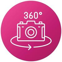 360 camera-pictogramstijl vector