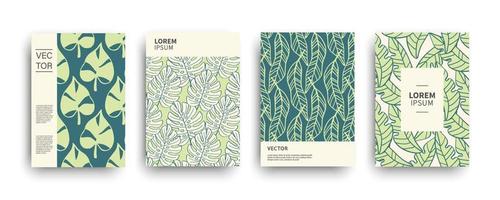 tropische natuur exotische covers set vector