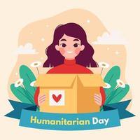 illustratie van wereld humanitaire dag vector