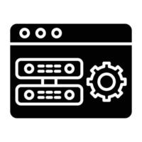 server-side engineering pictogramstijl vector