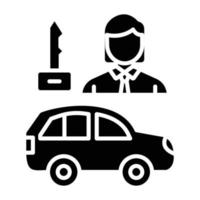 autoverkoper pictogramstijl vector